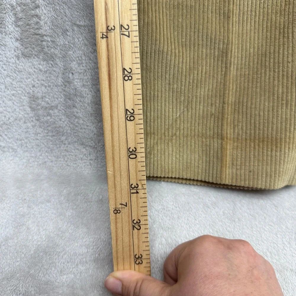 Vintage American Eagle Cordoroy Pants 9/10 Tan Brown High Rise Straight USA Made - Picture 6 of 9